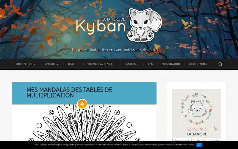 Mes mandalas des tables de multiplication - La tanière de Kyban